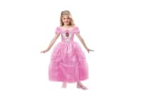 Barbie Pink Prinsesse-kostume (Lang kjole og krone) - 8-10 år