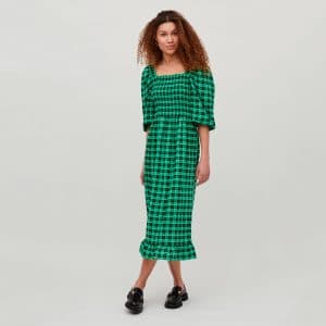 Vila - Viquin ankle dress - Lange kjoler - Grøn - 38