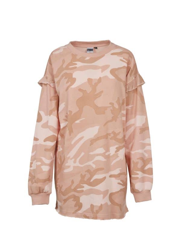 Urban Classics Camouflage Kjole / Lang Sweatshirt (Rose Camo, M)