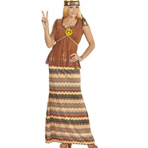 Lang Hippie Kjole Kostume